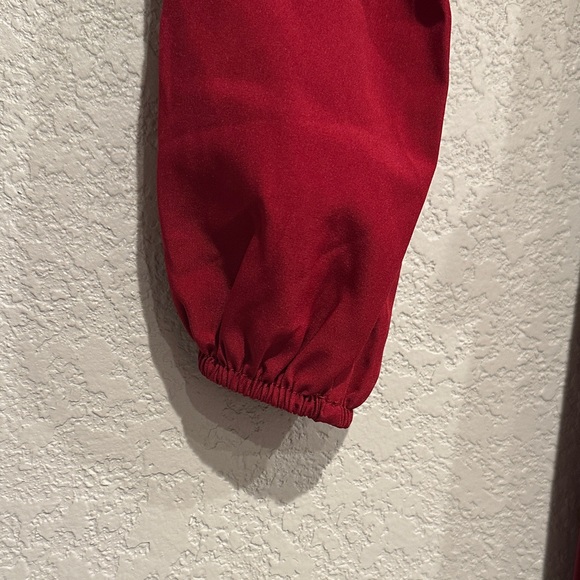 Elegant Red Long Sleeve Dress - Picture 5 of 5